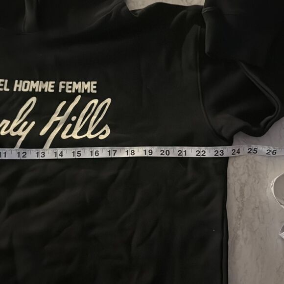 NWOT Men's Hotel Homme Femme Black Graphic Hoodie Size Small - Picture 6 of 8